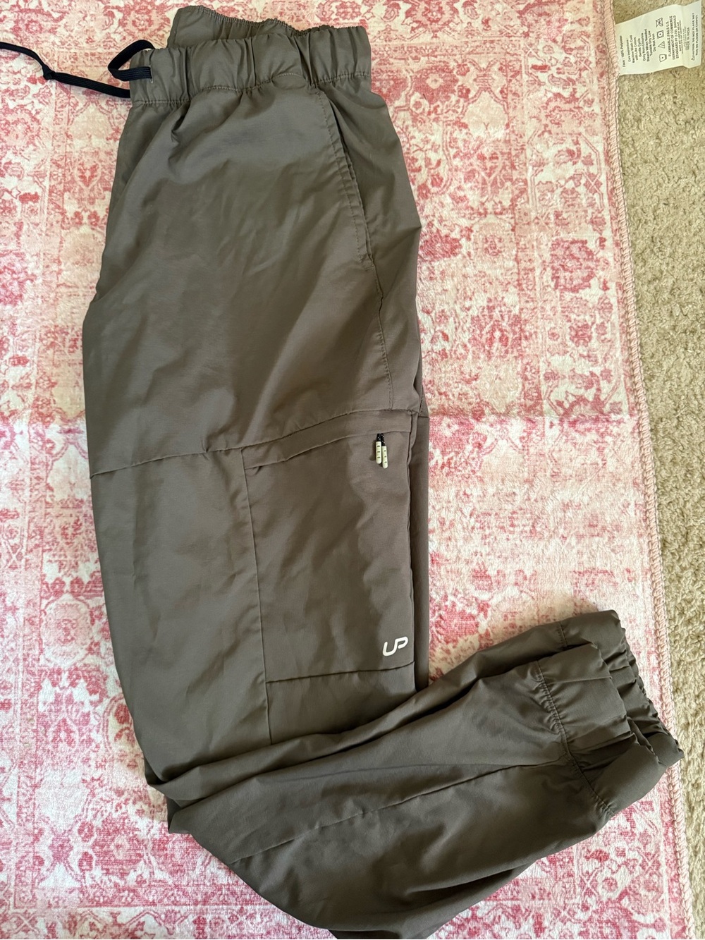 Men's Olive Drawstring Cargo Joggers - Unbranded